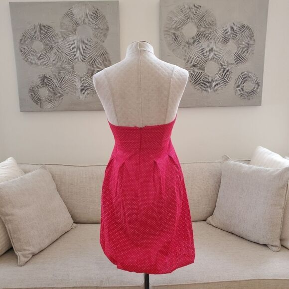 🌹 RUBY ROX 🌹 NEW - Strapless Bubble Hem Polka Dot Mini Dress - [Medium, Red] - Picture 6 of 11